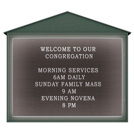 United Visual Products Indoor Enclosed Combo Board, 72"x36", Bronze Frame/Grey & Burgundy UVCB7236BZ-GREY-DBURGU